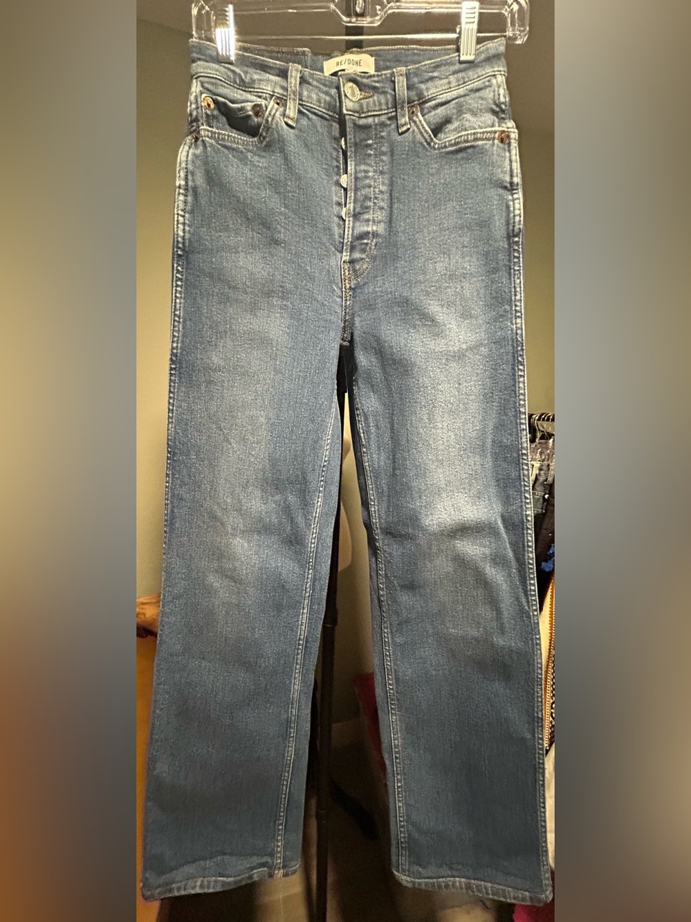 Re/Done Straight Leg Denim Jeans Sz 25